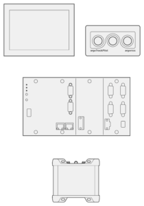 argoTrackPilot seriell Variante mit Touchdisplay und Knöpfen.